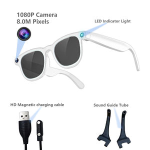 Lunettes de soleil intelligentes avec traduction IA ChatGPT, caméra 8,0 Mpx et technologie de stabilisation de capteur 6 axes pour les voyages d'affaires féminins - Product Image 1