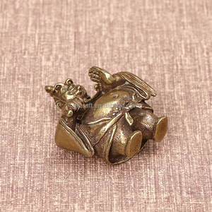 Estatua de bronce de la vida real de Taiyi, CA785, Retro, de cobre sólido, pequeña y legendary, taoísta, gran vientre, figura de bronce, adornos - Product Image 3
