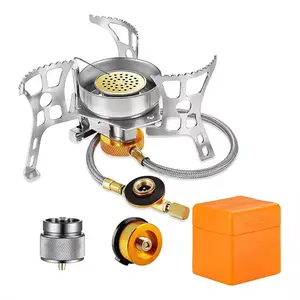 2024 wholesale Windproof Propane Folding Mini Cooking Solo Outdoor Camping Burner Portable Camp Gas Stove