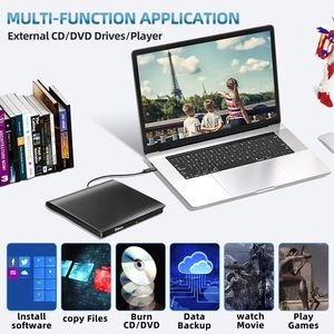 USB 3.0 Type-C Lecteur DVD externe portable Graveur de CD et lecteur DVD ROM Rewriter Compatible avec ordinateur portable et PC DVD RW Disc Standard - Product Image 4
