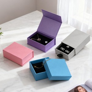 Custom Logo Jewelry Storage Flannel Bag with Drawer Jewelry <b>Box</b> and Gift Packaging OEM ODM Wholesale - Product Image 2