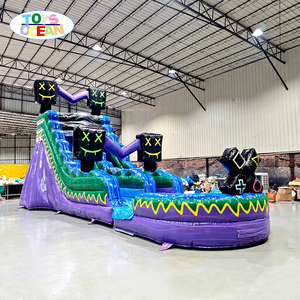 Tobogán Inflable Acuático para Exteriores, Brincolín Inflable para Niños con Tobogán Acuático y Piscina - Product Image 1