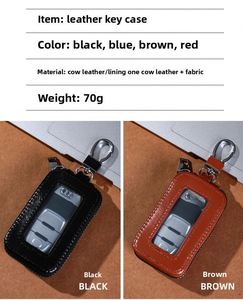 Trendy Double Zippered Key Pouch for Men Women Genuine Soft <b>Leather</b> Key Case Belt Loop <b>Keychain</b> Home Office Use - Product Image 3
