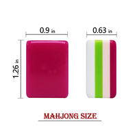 Set Mahjong Akrilik Merah Mawar Terlaris OEM, 4 Lapis, 160 Buah, Ukiran, 160 America Mahjong Tiles