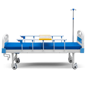 <span class=keywords><strong>Lit</strong></span> <span class=keywords><strong>d</strong></span>'<span class=keywords><strong>hôpital</strong></span> manuel de haute qualité à 2 fonctions avec barrières pliantes en plastique ABS et poteau de perfusion en métal pour patient - Product Image 6