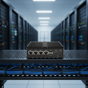 Mini PC Intel N150 sans ventilateur, boîtier entièrement en aluminium, 4 ports LAN 2.5GbE, routeur logiciel, pare-feu, prise en charge du matériel pfSense, serveur VPN - Product Image 1