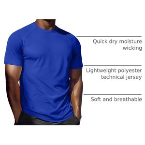 Camiseta Deportiva Personalizada para Hombre, de Secado Rápido, Absorbe la Humedad, Cuello Redondo, Manga Corta, para Running, Fitness y Atletismo - Product Image 4