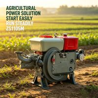 Moteur diesel monocylindre refroidi par eau ZS1105M, démarrage électrique, horizontal, pour tricycle agricole