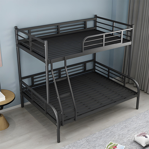Litera con cápsula de acero resistente para hotel, cama de doble piso con escalera para jóvenes - Product Image 4