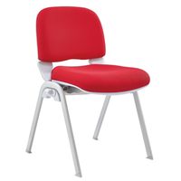 Chaise de conférence empilable pour projet d'usine, chaise de formation rembourrée en tissu, chaise de visiteur de bureau, chaise simple et empilable