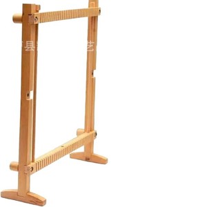 Wooden vertical weaving frame DIY textile machine tapestry weaving tools <b>cloth</b> loom foldable scarf weaving frame - Product Image 5