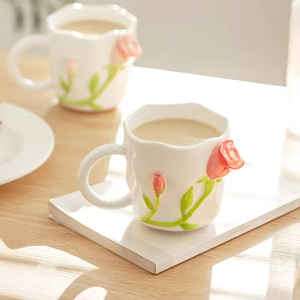 Mug en céramique moderne au design original, motif cœur de fille de dessin animé, cadeau pour meilleure amie, fête, 420 ml, compatible lave-vaisselle et micro-ondes, jetable - Product Image 4