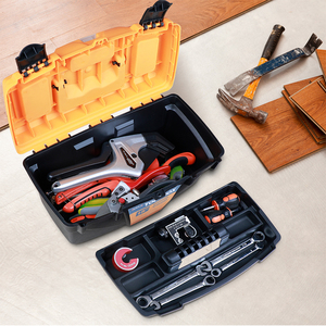 Boîte à outils en plastique à double compartiment AIRAJ, organiseur de rangement pour outils de quincaillerie - Product Image 3