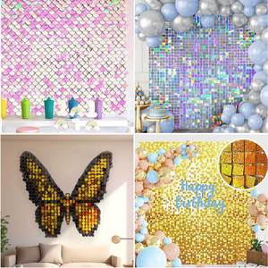 Party Decoration Wind up Board Christmas Day Party Decoration <b>Sequins</b> Wind up Board Birthday Decoration Backdrop Wind up Board - Product Image 3