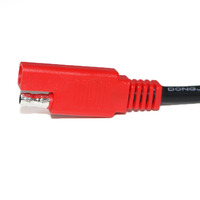 Kabel Daya Konektor Merah SAE Baterai Sepeda Motor Lepas Cepat 12V 2 Pin