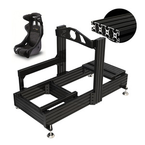 Cabina de simulador de conducción de carreras SIM completa con marco de aluminio de extrusión personalizado y accesorios completos a la venta - Product Image 1