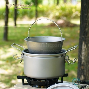 Casserole à micro-pression en titane pur pour l'extérieur avec pot intérieur d'une capacité de 2,0 à 3,0 L pour le camping et la cuisine légère - Product Image 6