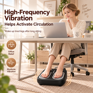 Appareil de massage des pieds 3-en-1 avec compression d'air, semelle chauffante, pétrissage et vibration des jambes pour la relaxation à domicile - Product Image 2