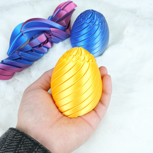 Giocattoli a forma di uovo di Pasqua, uovo fidget pieghevole in plastica stampato in 3D, antistress per adulti e bambini, unisex - Product Image 2