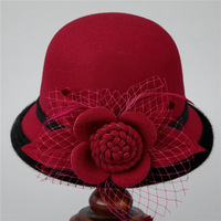Chapeau melon d'hiver chaud personnalisé pour femme, en tissu polyester/coton, élégant pour mariage, fête, église, pêche - Vente en gros