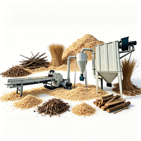 Broyeur à bois vertical - Conception compacte pour petit atelier, bambou, chaume, CE