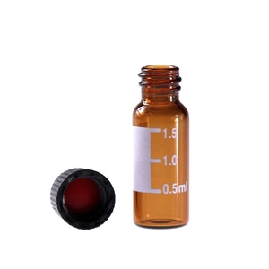 Frasco de Vidrio para Laboratorio de 2 ml, Vial de Vidrio para HPLC con Septo de PTFE/Silicona Natural - Product Image 1