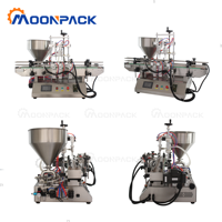 Machine de remplissage automatique MOONPACK TFM-120G-2 pour beurre de cacahuète, pâte de chocolat, jus, sauce, yaourt, miel, bouteilles et canettes