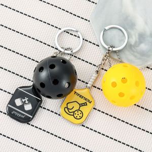Custom Bulk Order Wholesale Vintage Metal <b>Pickleball</b> <b>Racket</b> Keychain - Sports Fan Gift for Party Guests Keychain - Product Image 3