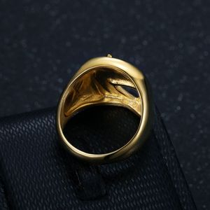 Men's Gold Plated Horse Head <b>Ring</b> <b>Titanium</b> Steel Animal Zodiac Jewelry Gift - Product Image 4