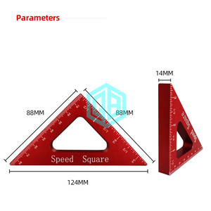 Outil de menuiserie en alliage d'aluminium Mini règle carrée de poche à <span class=keywords><strong>angle</strong></span> droit pour mesurer la hauteur Jauge Support OEM personnalisé - Product Image 2