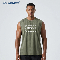 Kuenzi En gros, Débardeur Streetwear pour Hommes, 100% Coton 230GSM, Grammage Lourd, Uni, Effet Délavé Vintage, Personnalisable avec Logo, Prêt à Expédier