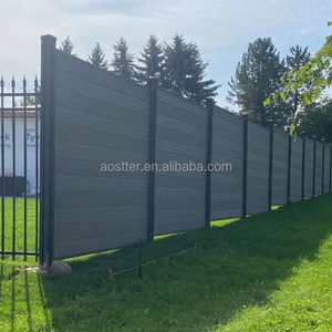 <span class=keywords><strong>Poteau</strong></span> de clôture de jardin en <span class=keywords><strong>composite</strong></span> WPC avec cadre en aluminium, écologique et durable, installation et démontage faciles, clôture de sécurité - Product Image 3