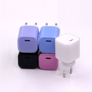 Nouveaux cadeaux promotionnels tendance, adaptateur de chargeur mural de type C portable mini PD 20W à charge rapide, personnalisé en gros, coloré, pour iPhone - Product Image 3