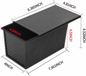 Moldes Para Pan Cuadrados Pequenos Molde Hogaza De Tamano 7X3 Antiadherente Grande Sarten Y Caja Tostadas Braad Frances - Product Image 4