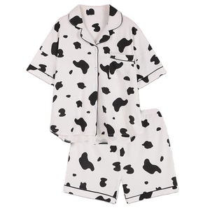Pyjama à imprimé vache pour femmes, vêtements de nuit, vêtements de maison pour femmes, pyjama femme 2020, chemises de nuit en coton pour femmes, été - Product Image 1