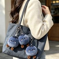 Groothandel Pluche Blauwe Bosbes Sleutelhanger Schattig Fruit Hangertje Mini Pluche Charm voor Tas Accessoire Kindercadeau Bulk op Voorraad