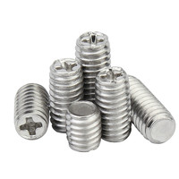 Vis sans tête à embase cruciforme en acier SUS304/SUS316 avec pointe plate, fixations de précision