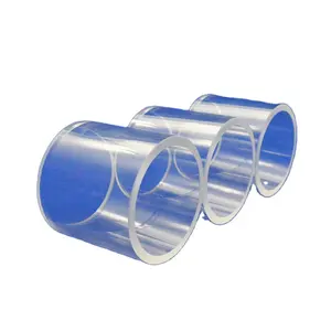 Tube en verre de quartz de grand diamètre de polissage de tube de quartz de haute pureté 99.99%