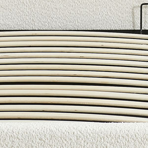 Ensemble de meubles de chambre à coucher en velours blanc italien, lit double king size américain de luxe, matelas, tête de lit moderne, style classique - Product Image 6