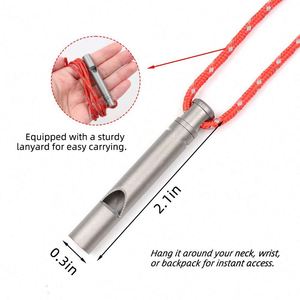 Baiyuheng khẩn cấp còi với Keychain đa chức năng 3 in1 Survival bánh la bàn đèn pin cho cắm trại ngoài trời Đi bộ đường dài - Product Image 2