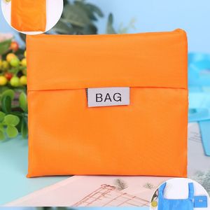 Borsa per la spesa portatile pieghevole all'ingrosso vendita calda colori modello piccola maniglia borsa per la spesa in Nylon - Product Image 4