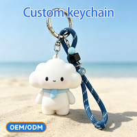 Porte-clés personnalisé en PVC souple, couleurs vives et saturées, haute fidélité, personnage de dessin animé, IP, ODM, OEM, abordable, en gros, souvenir de marque, cadeau