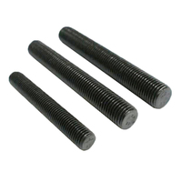 Barres filetées droites en acier A193 B7 B7M de haute résistance ASTM, structure lourde de la marque JR, finition oxyde noir, placage zinc.