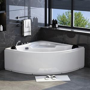 Moderna Bañera Triangular de Acrílico de 1-1.5m, Bañera Doble Extra Grande para Parejas, Hidromasaje, <span class=keywords><strong>Baño</strong></span> de Hotel u Hogar, con Calefacción, Drenaje y Masaje - Product Image 2