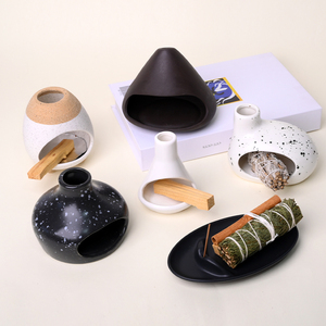 Support en céramique pour brûleur d'encens, plateau de combustion de sauge et porte-Palo Santo péruvien en gros - Product Image 1