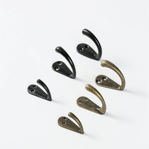 Zinc Alloy <b>Wall</b> <b>Hooks</b> Rectangle Shape Durable Coat And Cap <b>Hooks</b> For Behind Doors On <b>Walls</b> Furniture Panel Installation - Product Image 1