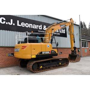 Para excavadora Sany SY135C, 13 toneladas, equipo de construcción usado de alta calidad de segunda mano con motor central y motor - Product Image 3