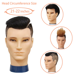 Promotion Exceptionnelle Tête de Formation <span class=keywords><strong>Homme</strong></span> Mannequin 100% <span class=keywords><strong>Cheveux</strong></span> Humains Réels pour Académie de Beauté, Sans Barbe - Product Image 4