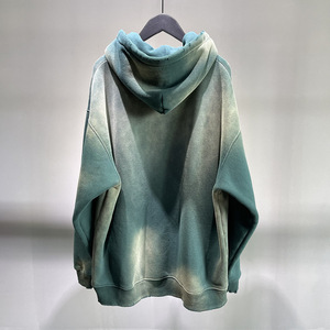 H5541 New Style Wholesale Custom 380 Gsm Cotton Blends Fleece Lined Monkey Washed Hoodies Oversized Hoodies - Product Image 4