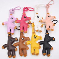 Gantungan Tas Beruang Mr. Bean dari Kulit Sintetis, Gantungan Kunci Beruang Teddy Lucu, Gantungan Tas Dompet, Aksesoris Tas untuk Tas Tangan